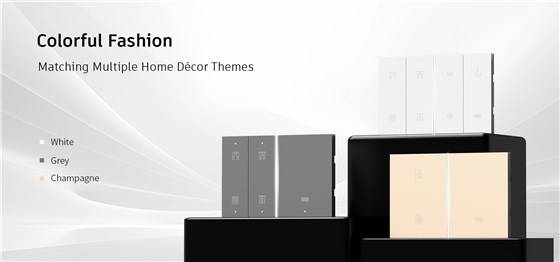 QA7H-Smart wall switch with status indicator buttons and mutiple colors for hotels and homes