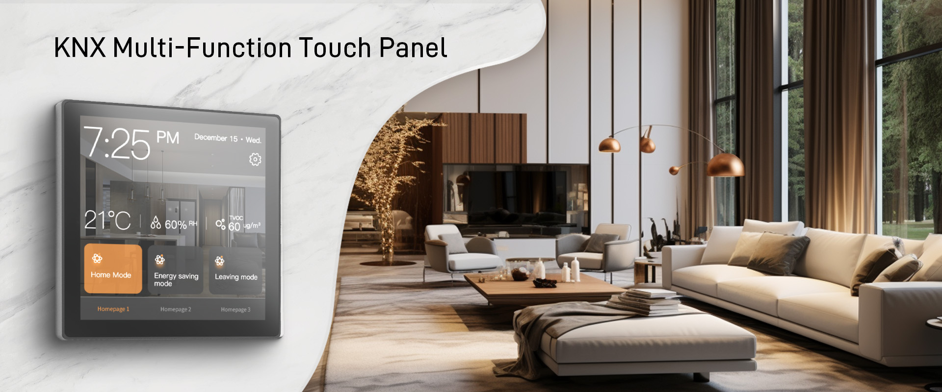 KNX LCD multi-function touch panel