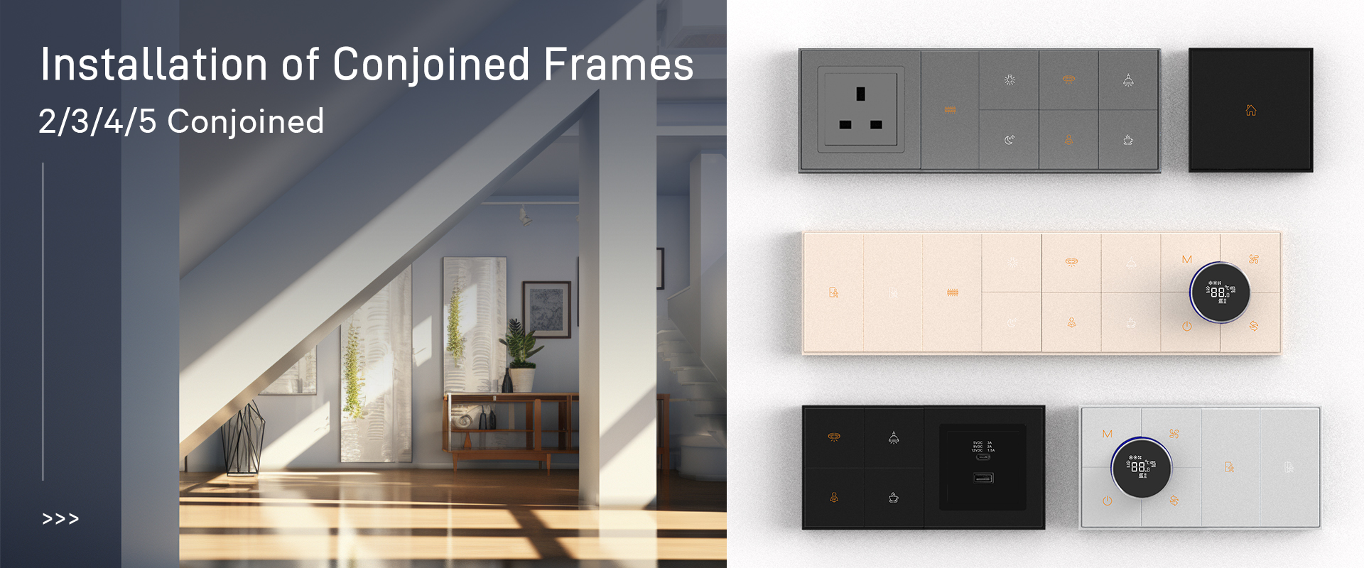 knx switch panels for lighting control