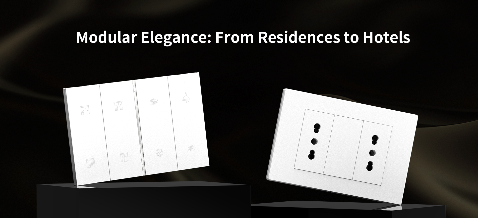 QA7H modular Italian sockets paired with matching light switches for modern interiors