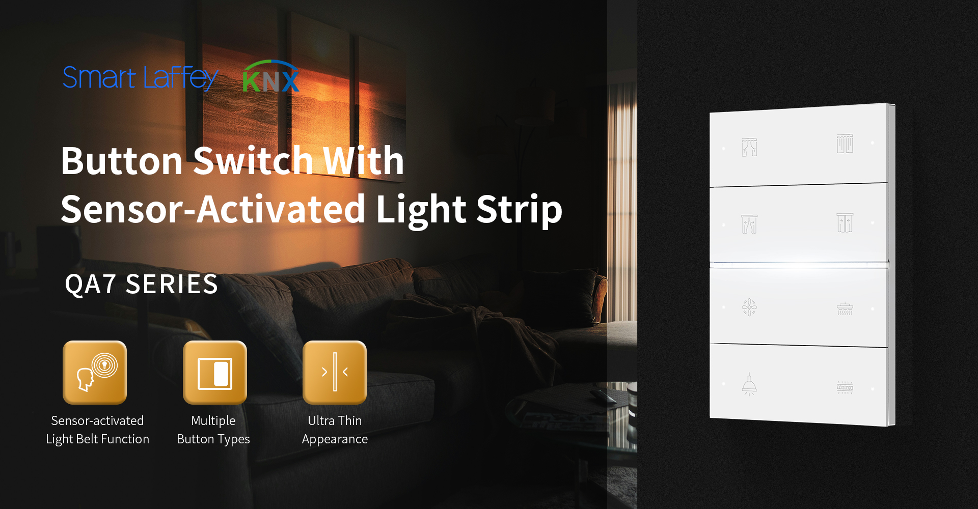 QA7 KNX Smart Button Switch 