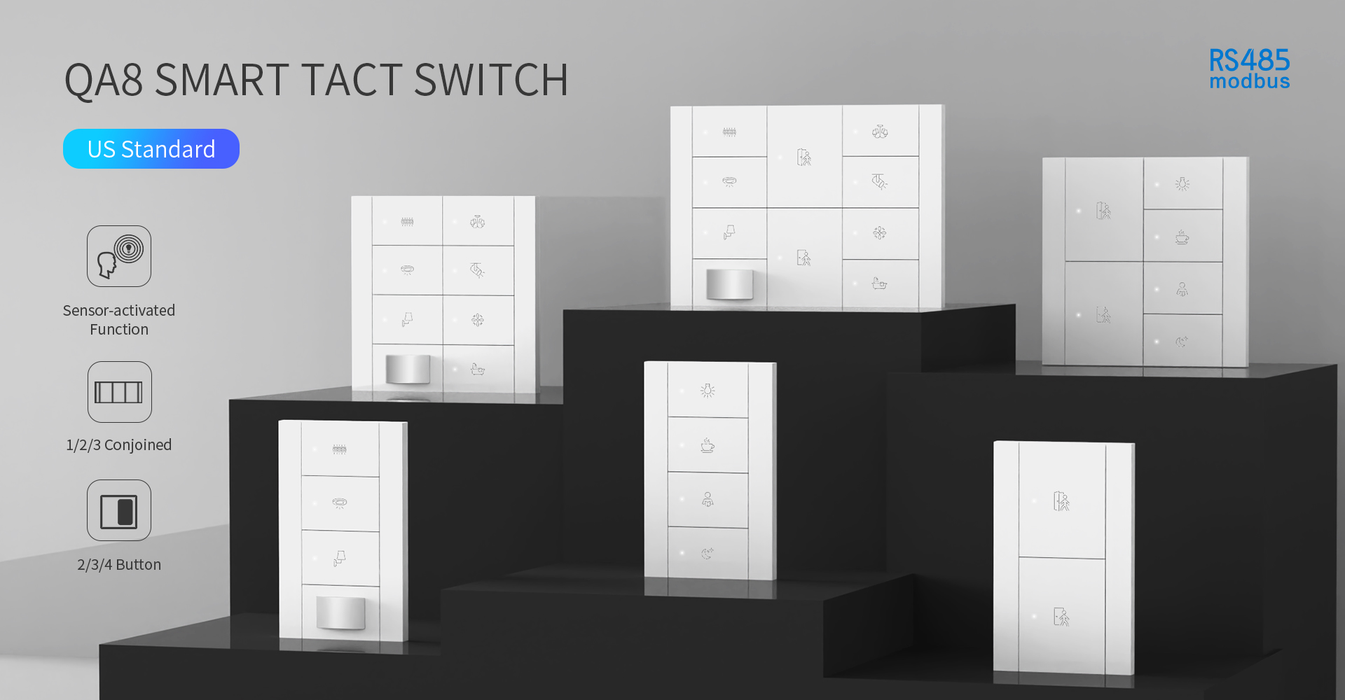 QA8-RS485 Wall Light Switch