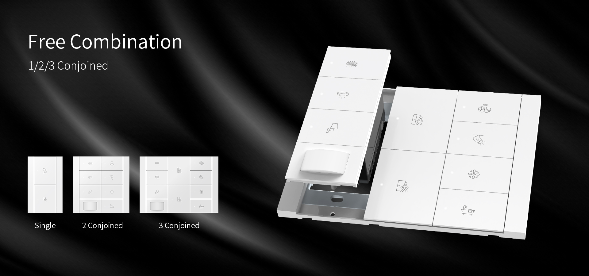 QA8-RS485 smart switch with flexible combination