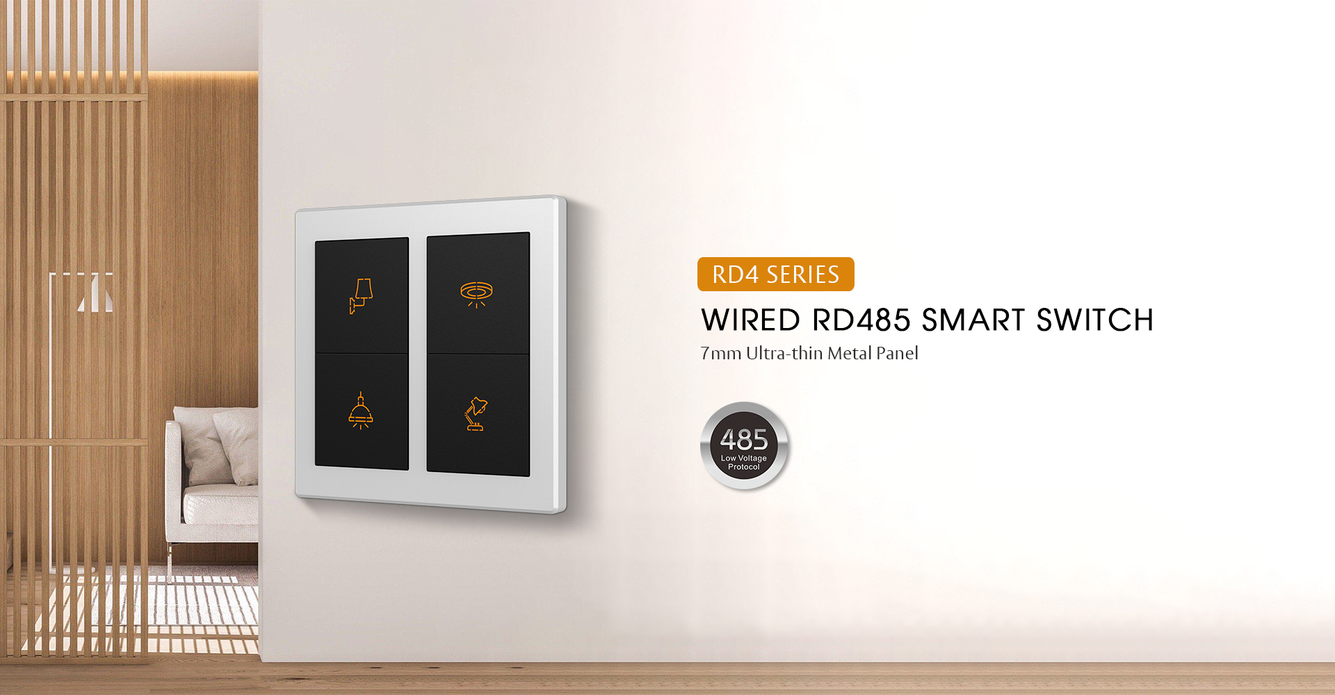 RD4 rs485 wall smart switch