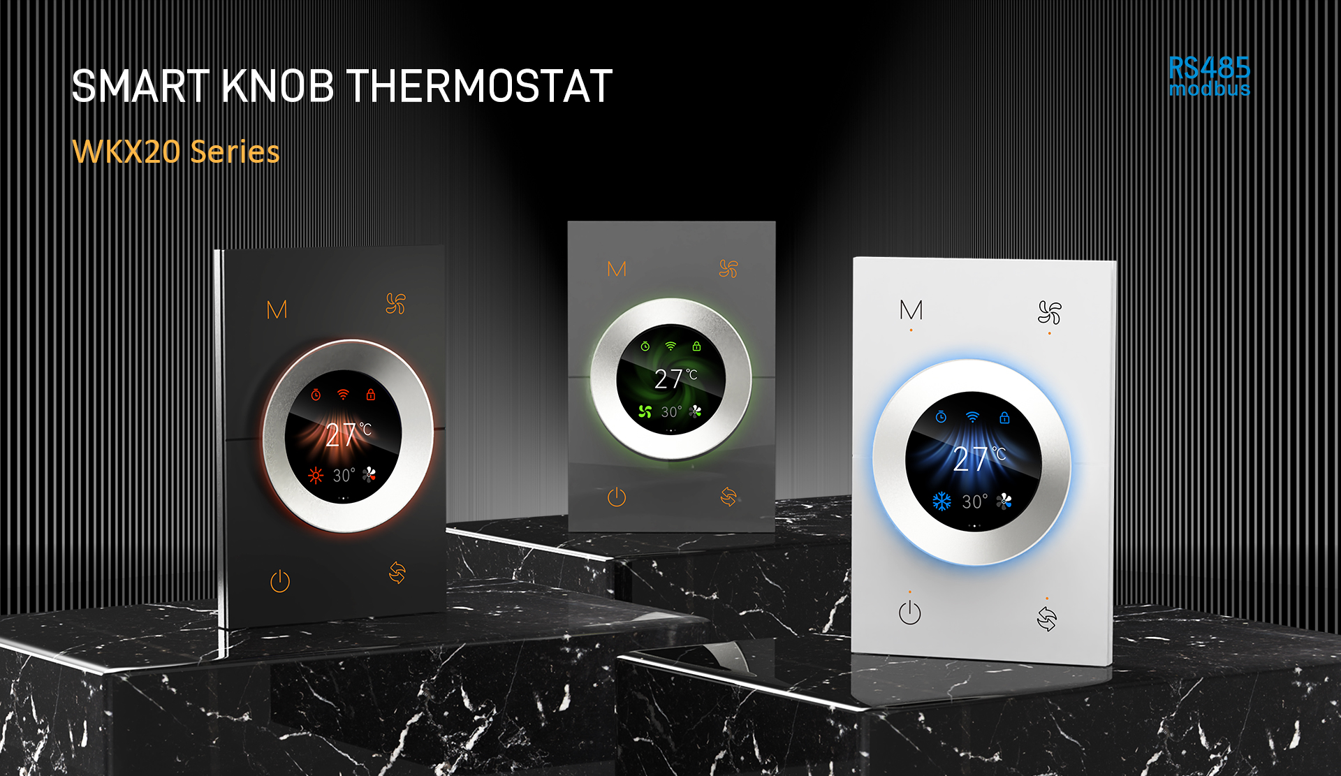 WKX20 RS485 smart thermostat US standard knob controller