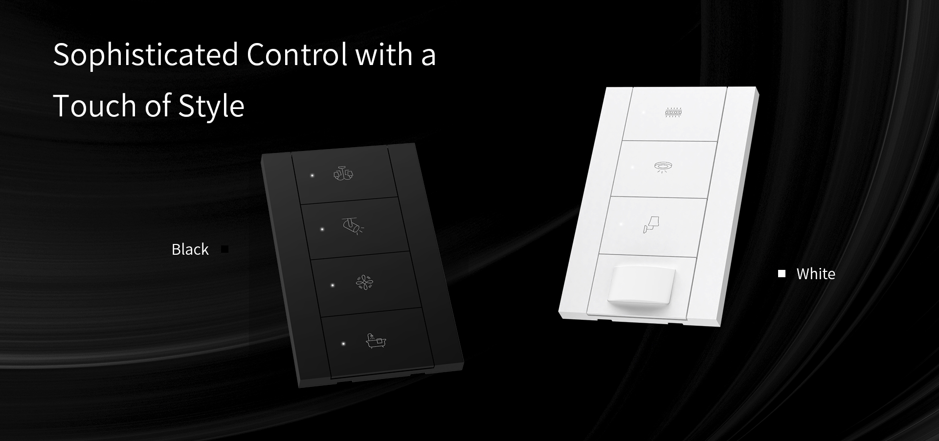 QA8-RS485 light control switch with multiple colors